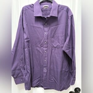 Van Heusen Men's Casual Purple Button Down Shirt